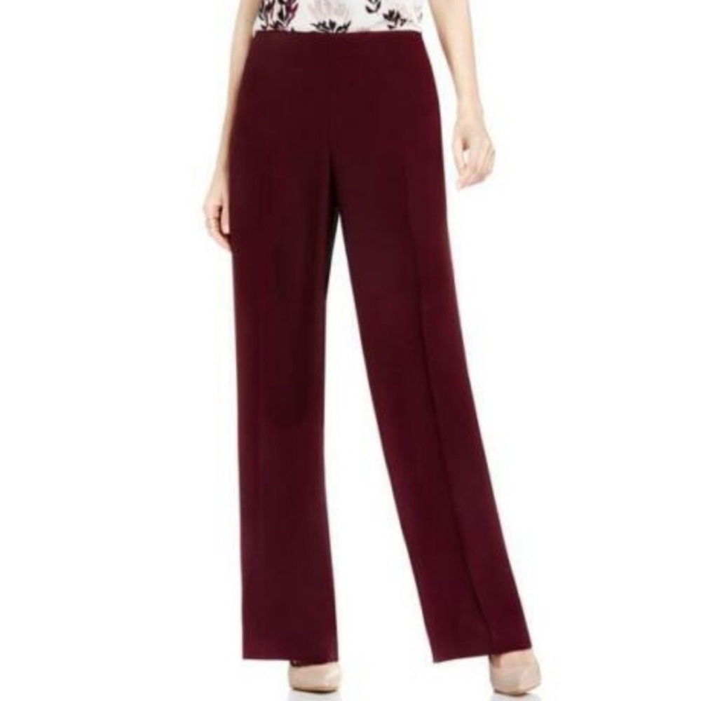 Vince Camuto | Straight Leg Burgundy Pants